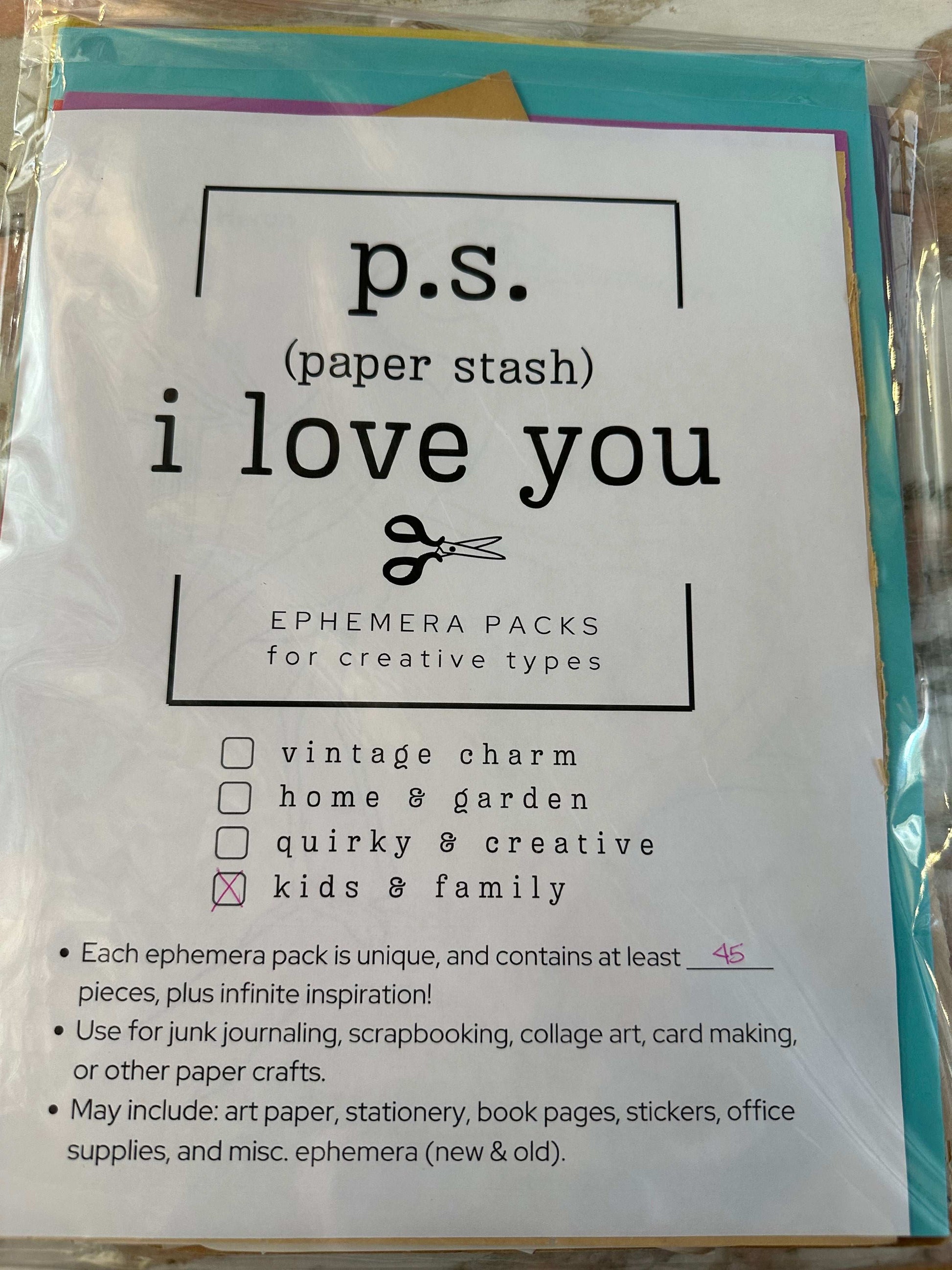 Ephemera Paper Pack - choose your theme