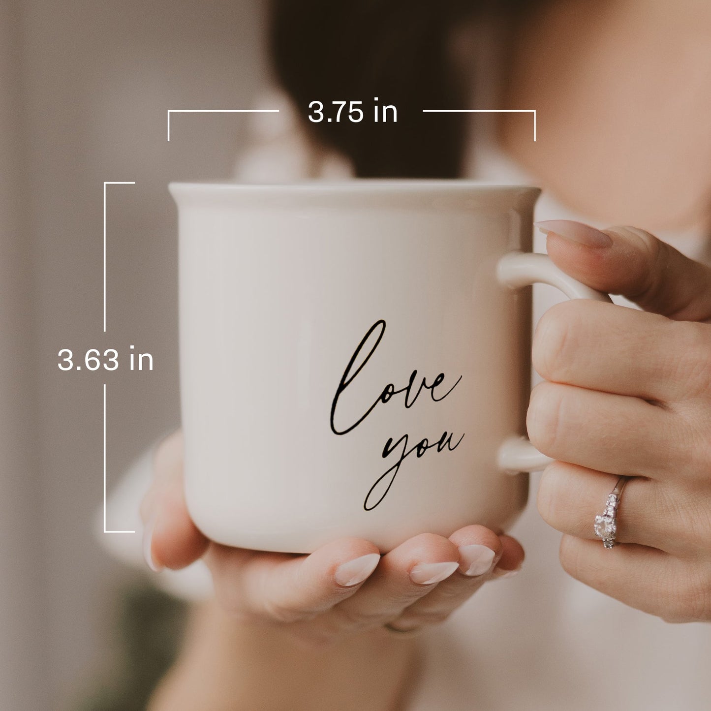 Tasse à café « Je t'aime » de 11 oz