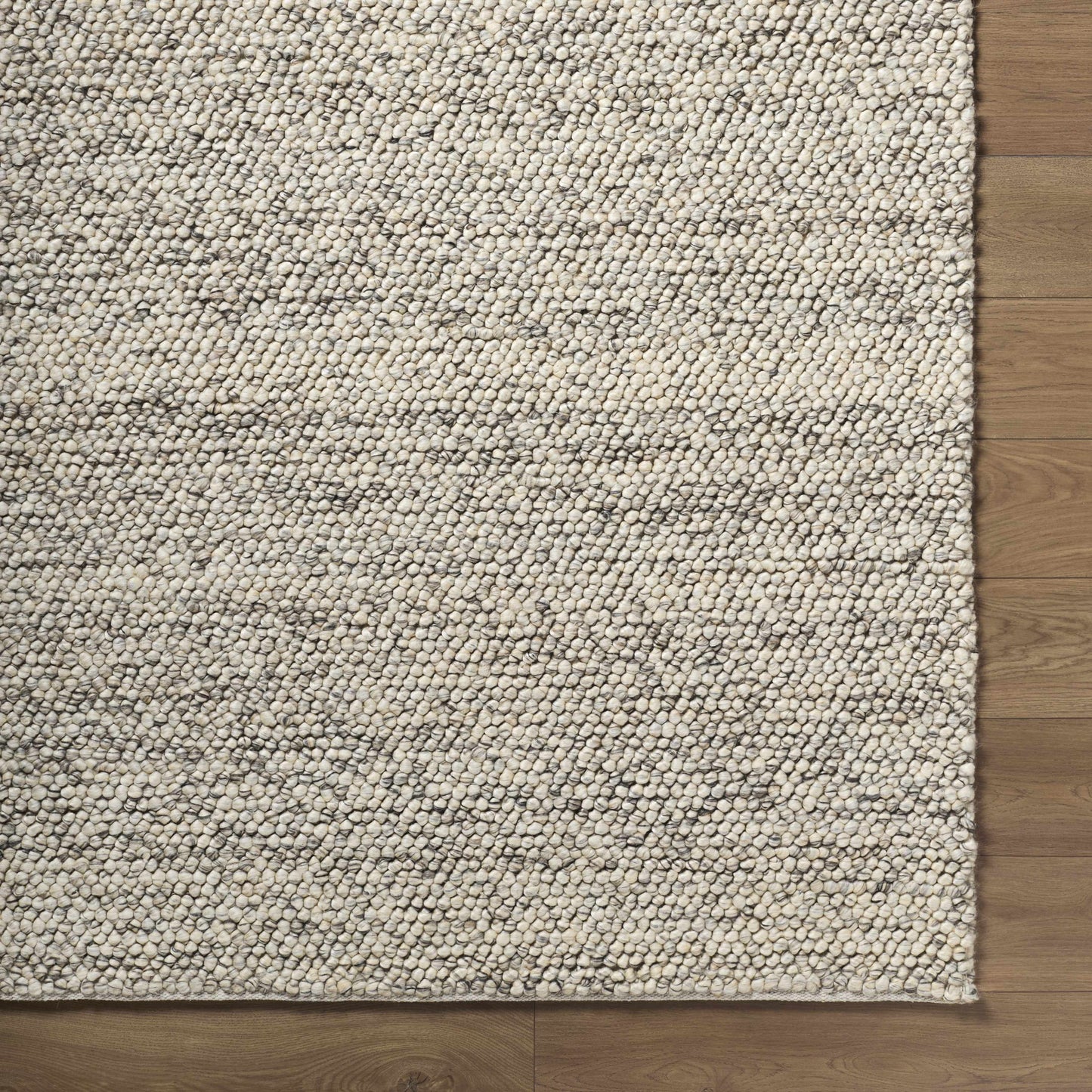 Beige & Charcoal Premium Wool Area Rug - Boutique Rugs