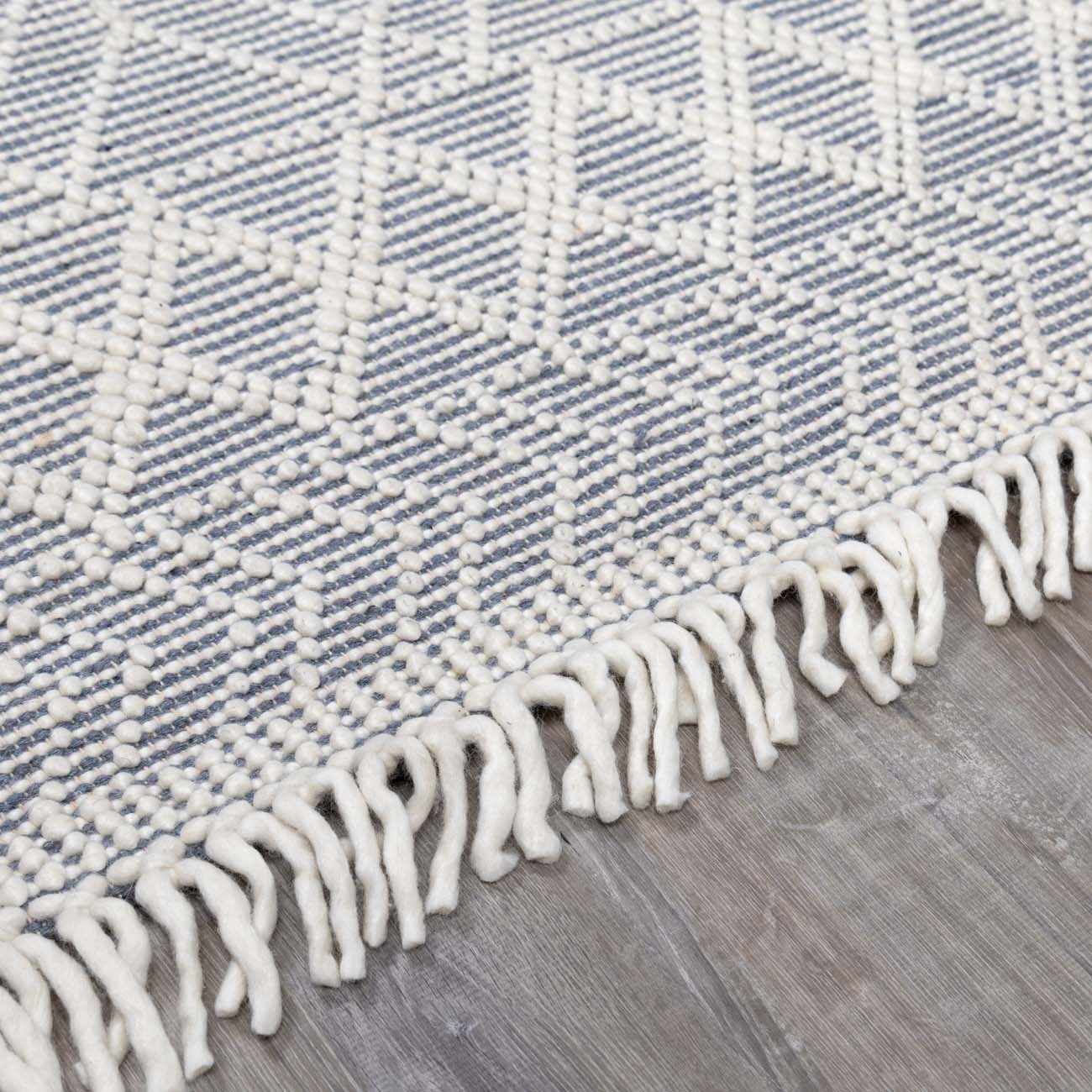 Ramsbury Denim Blue Wool Rug