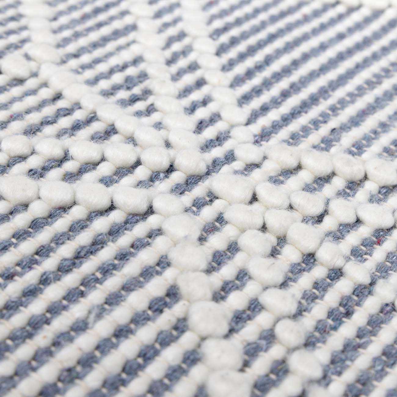 Ramsbury Denim Blue Wool Rug - 2’3’’ x 3’9’’ Rectangle - Boutique Rugs