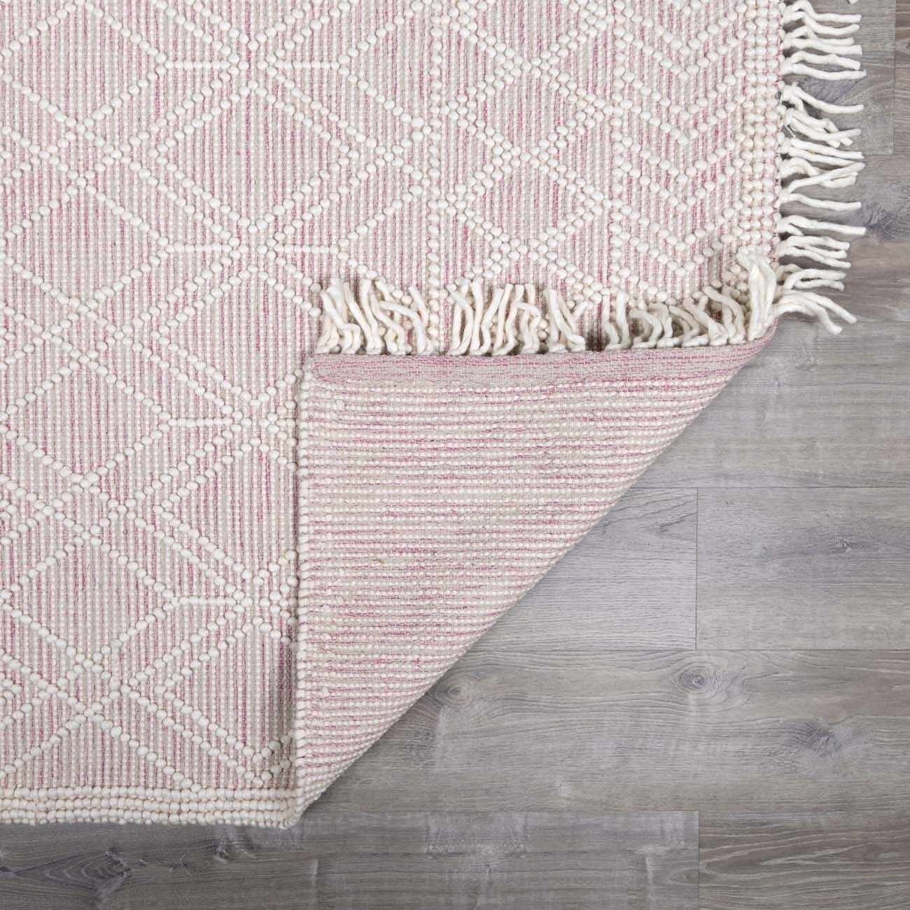 Tapis en laine rose doux Ramsbury