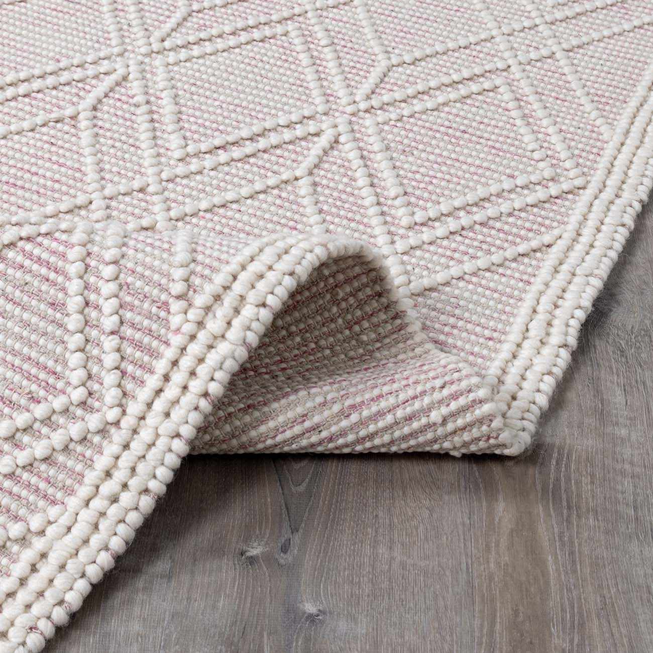 Tapis en laine rose doux Ramsbury