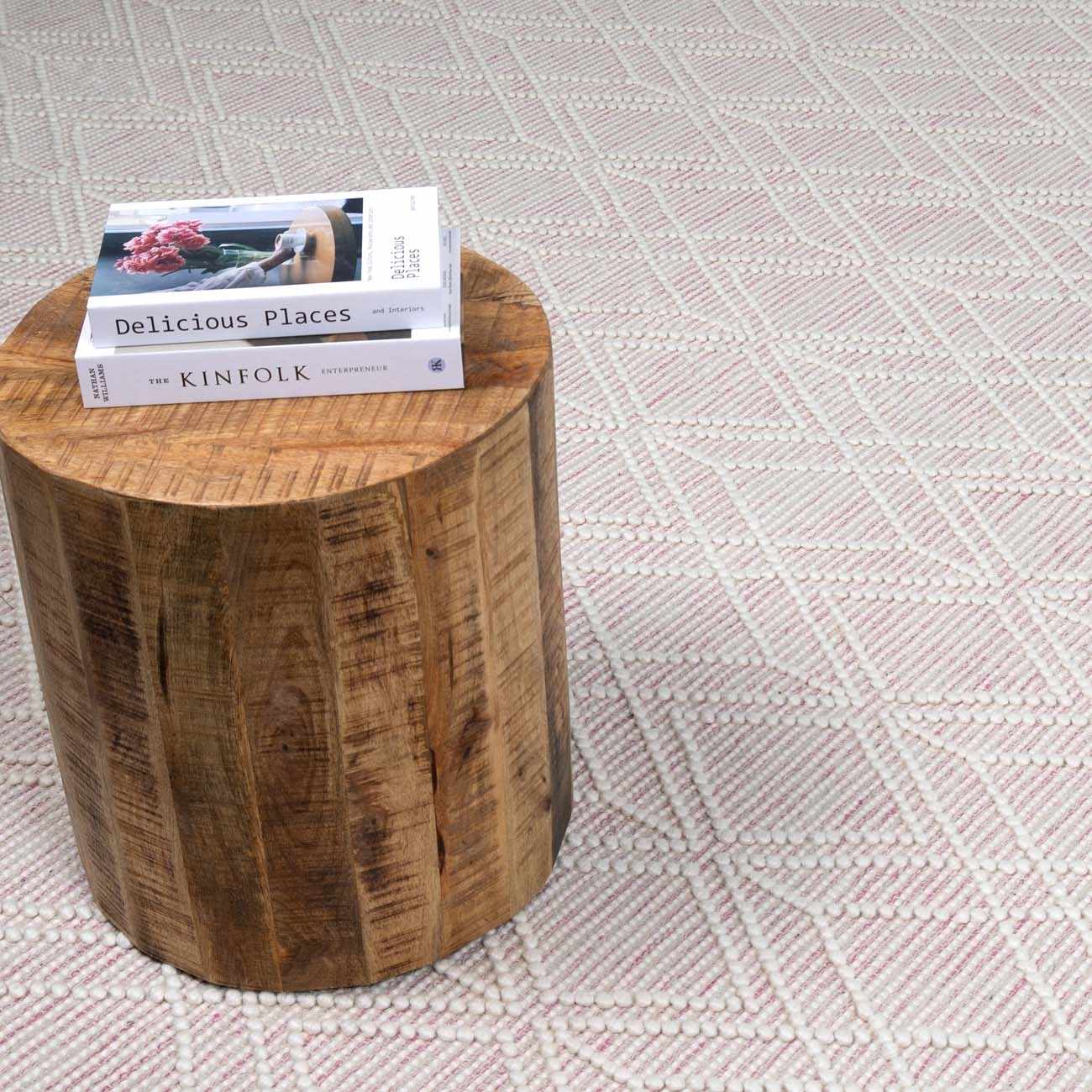 Tapis en laine rose doux Ramsbury