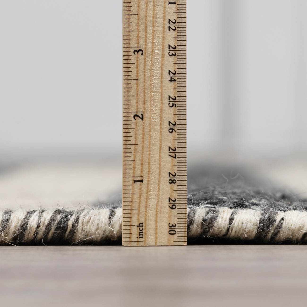 Gray Beige Plaid Check Wool Rug - Boutique Rugs