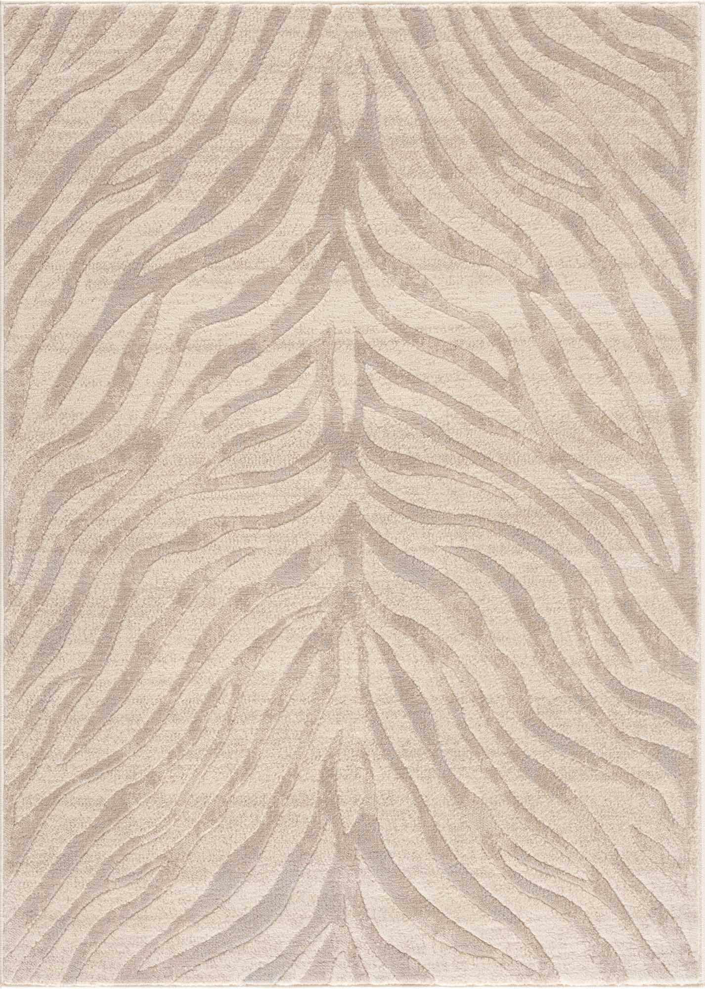 Tapis beige à imprimé zèbre Manteca