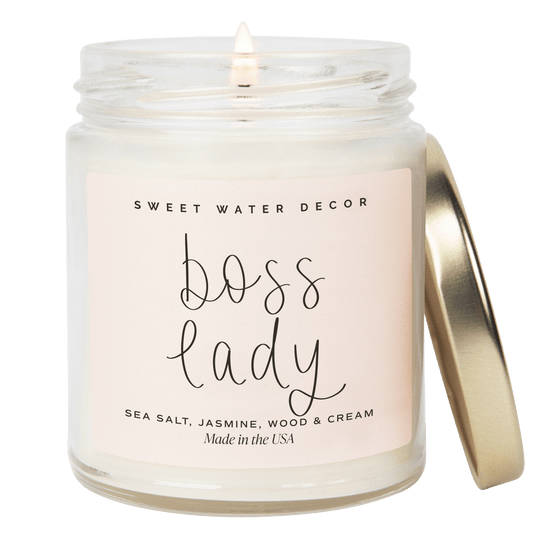 Bougie de soja Boss Lady - Pot transparent - 9 oz 