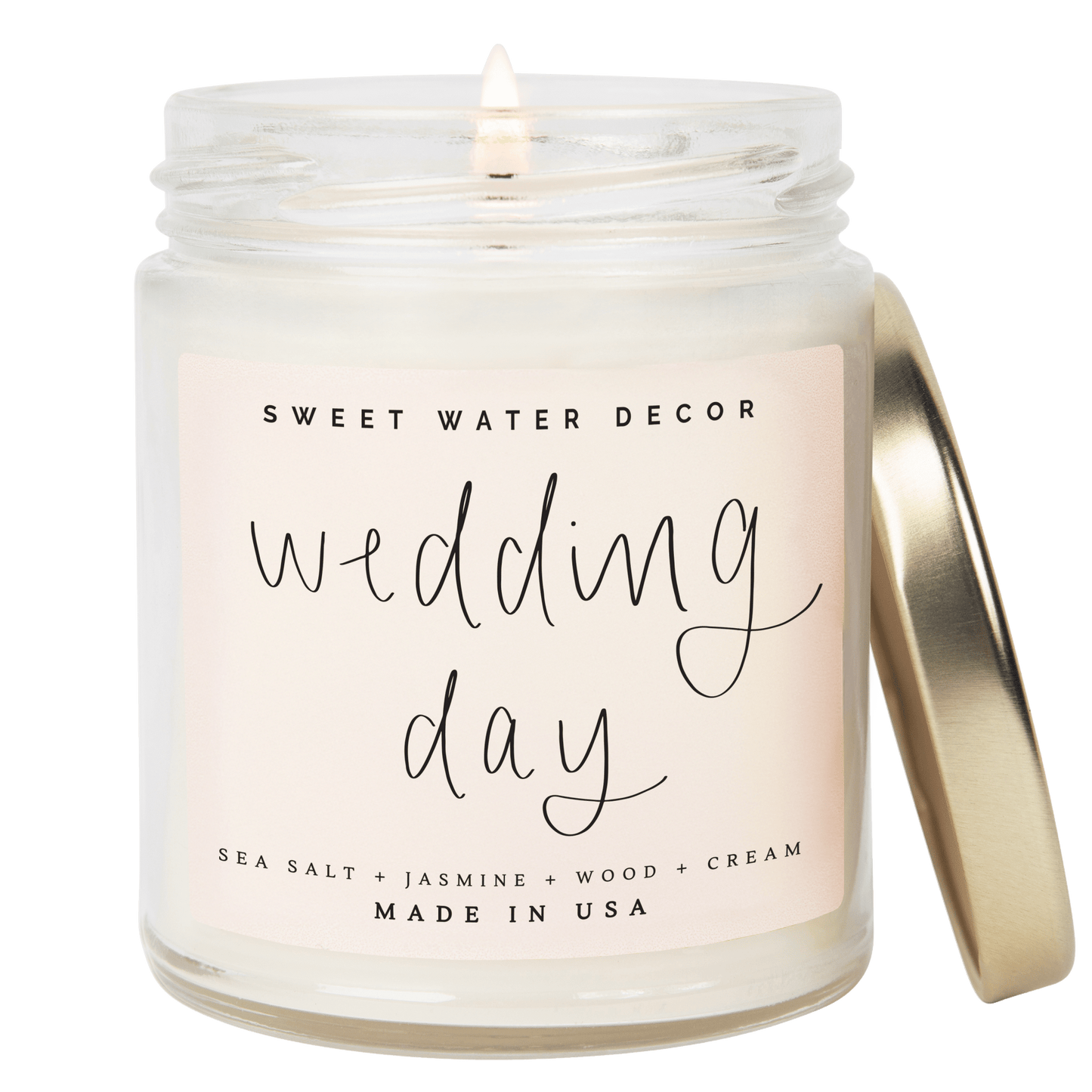 Wedding Soy Candle - Clear Jar - 9 oz