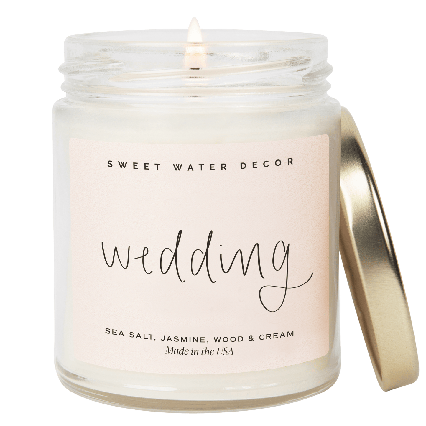 Wedding Soy Candle - Clear Jar - 9 oz