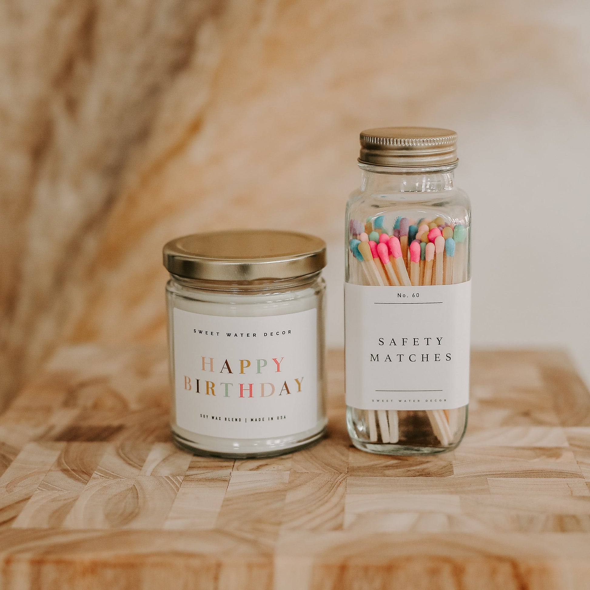 Multicolor Rainbow Safety Matches - 60 Count 3.75’’ - Sweet Water Decor