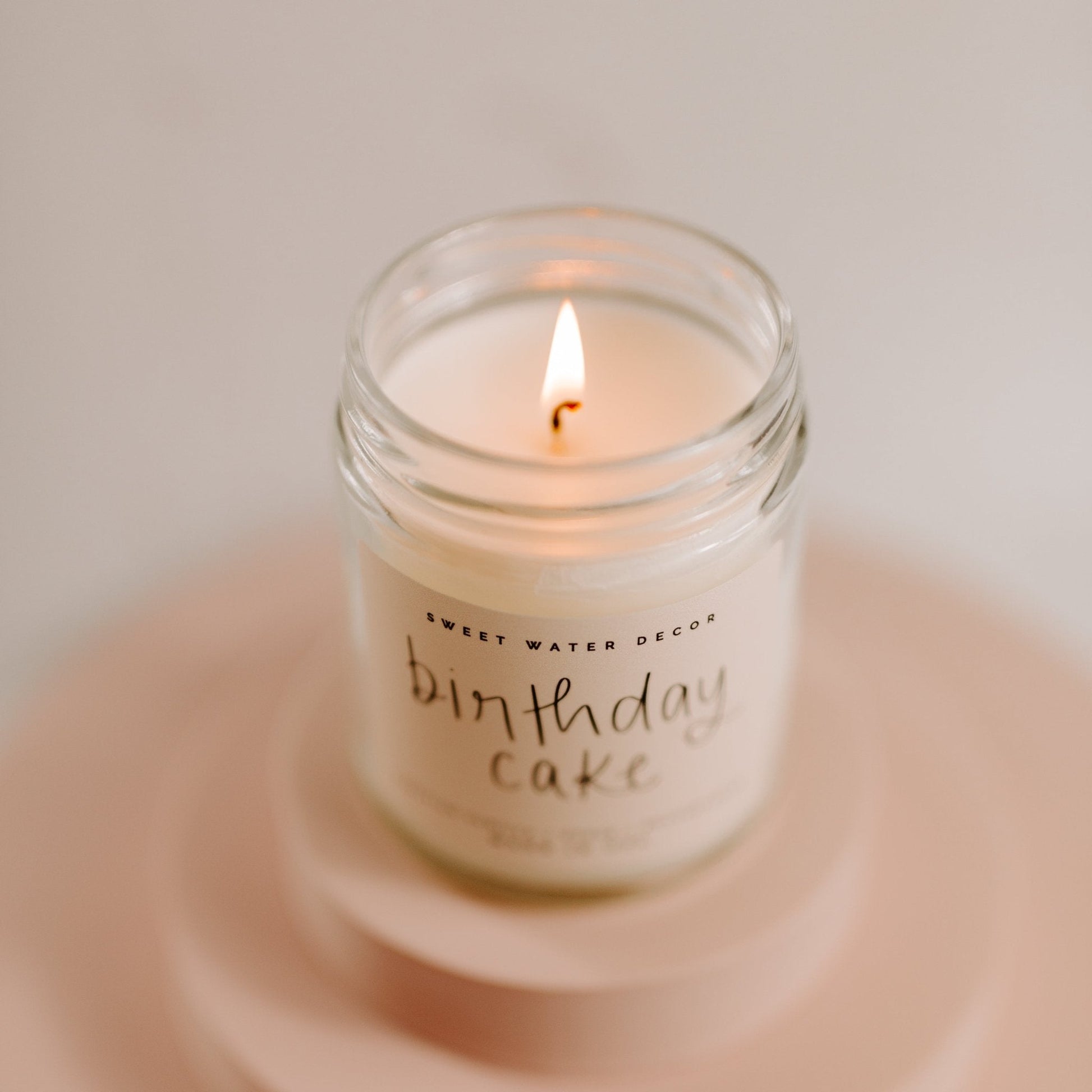 Birthday Cake Soy Candle - Clear Jar - 9 oz - Sweet Water Decor