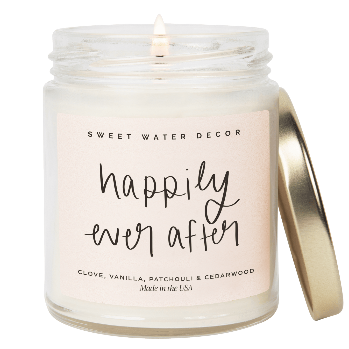 Bougie de soja Happily Ever After - Pot transparent - 9 oz (Palo Santo Patchouli)