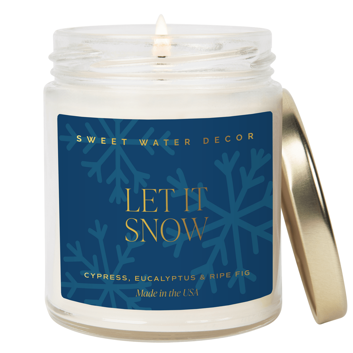 Bougie de soja Let It Snow | Pot transparent de 250 ml