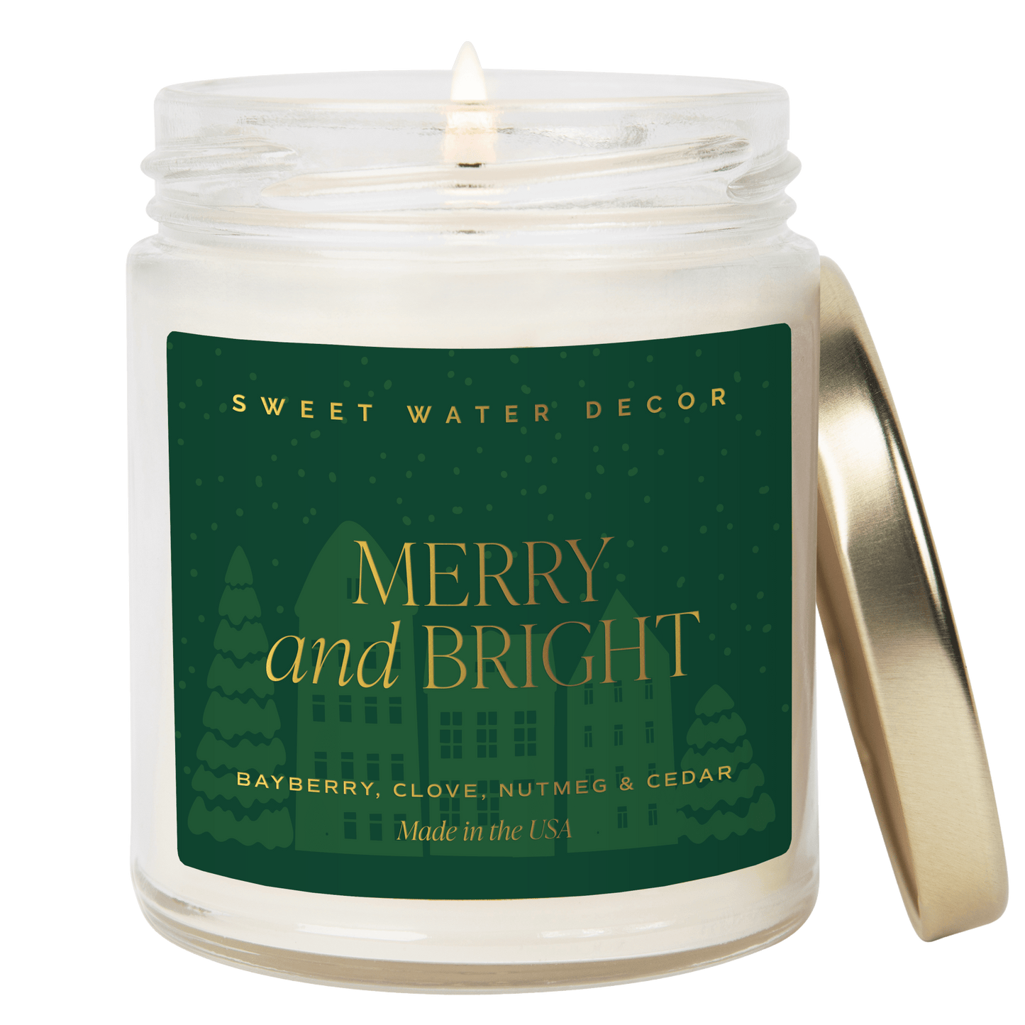 Merry and Bright Soy Candle | 9oz. Clear Jar