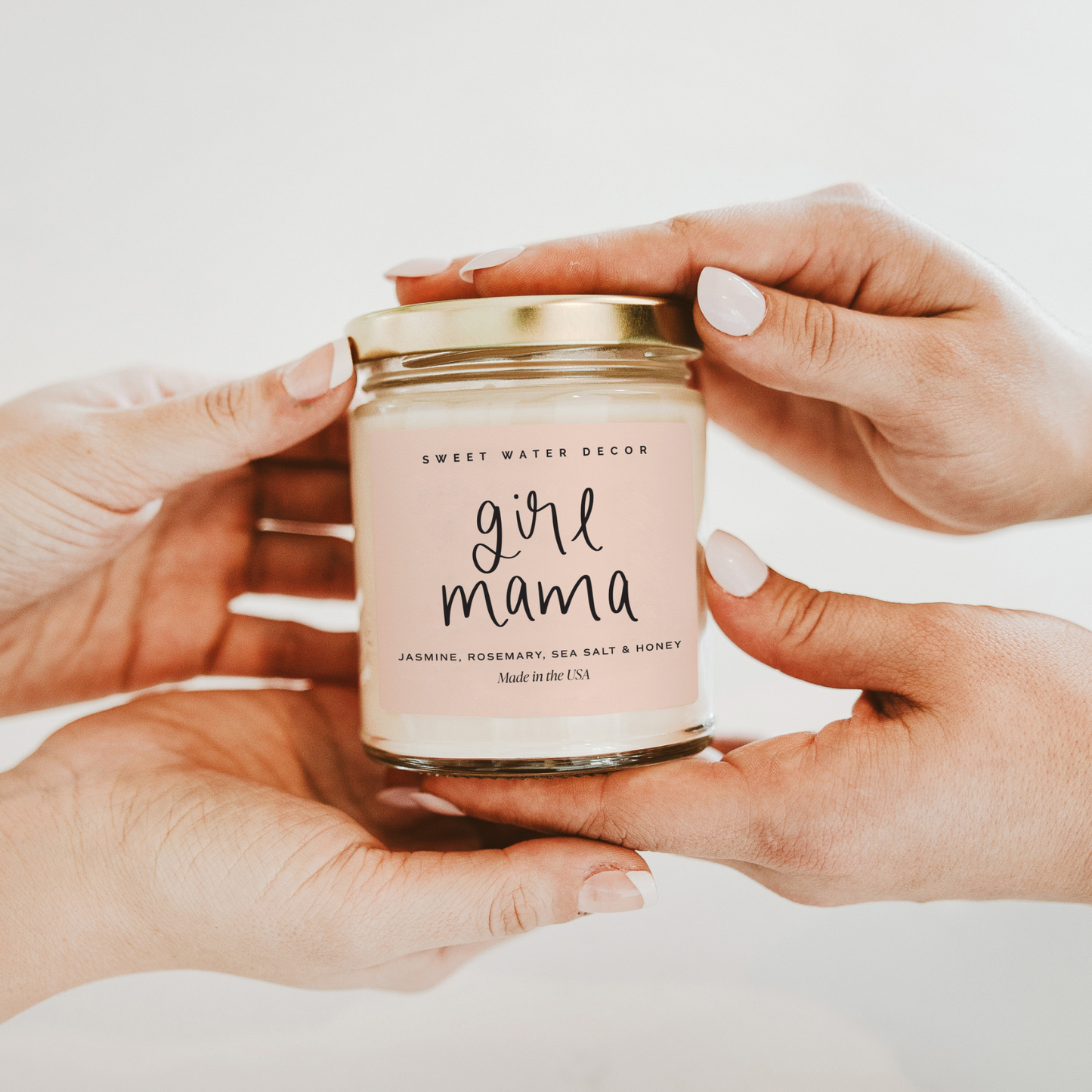 Girl Mama Soy Candle - Clear Jar - 9 oz (Wildflowers and Salt)