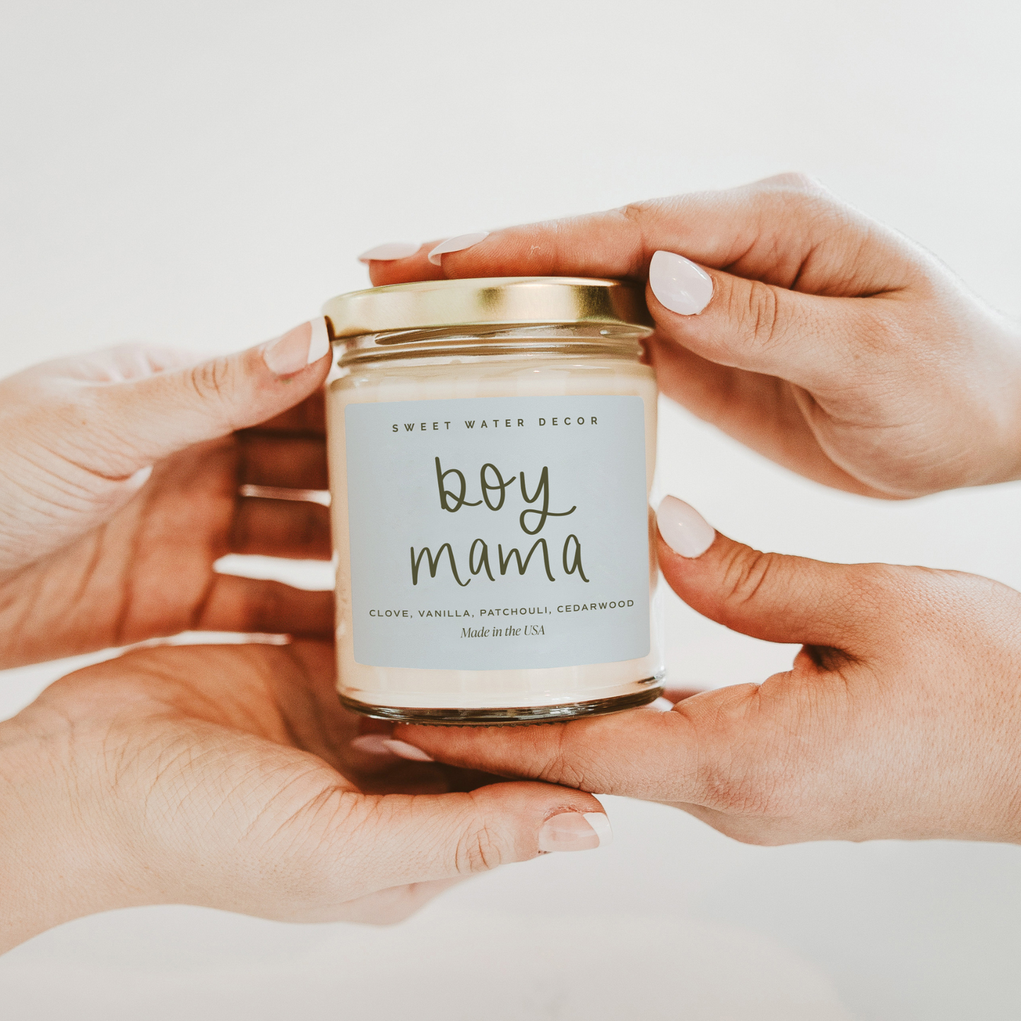 Boy Mama Soy Candle - Clear Jar - 9 oz (Palo Santo Patchouli)