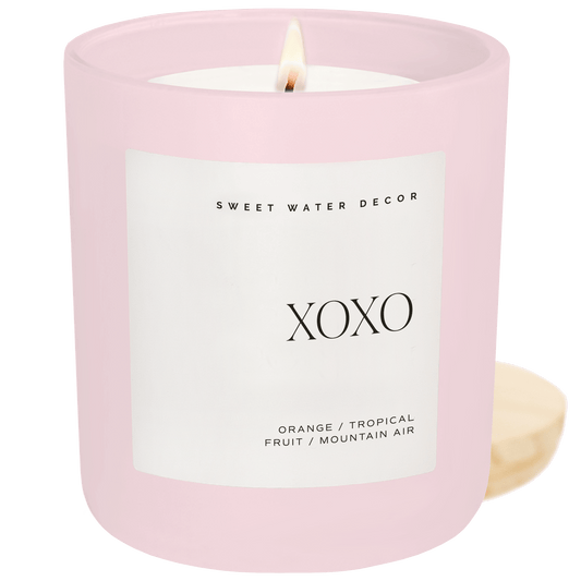 XOXO Soy Candle - Pink Matte Jar - 15 oz (Island Air)