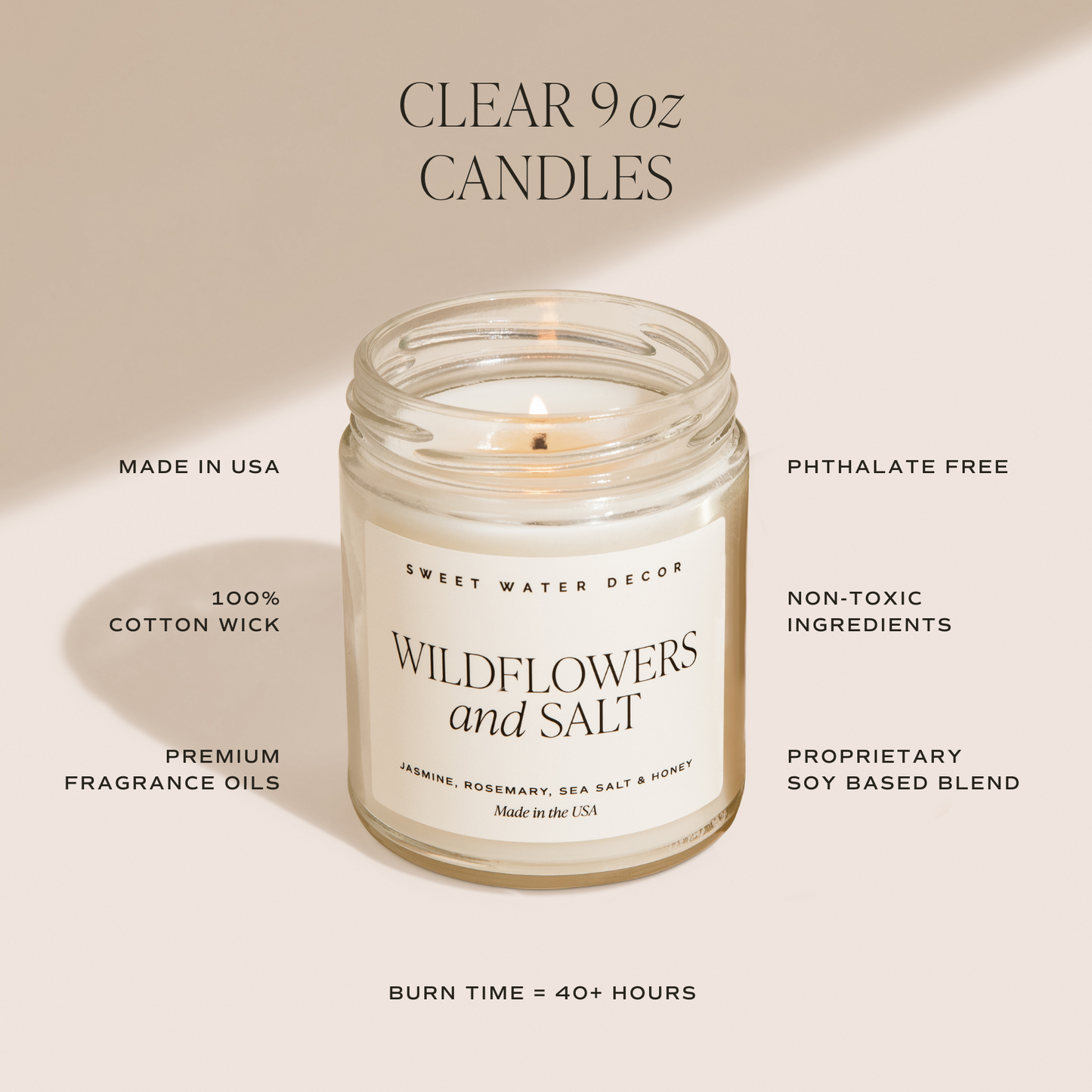 Weekend Soy Candle - Clear Jar - 9 oz