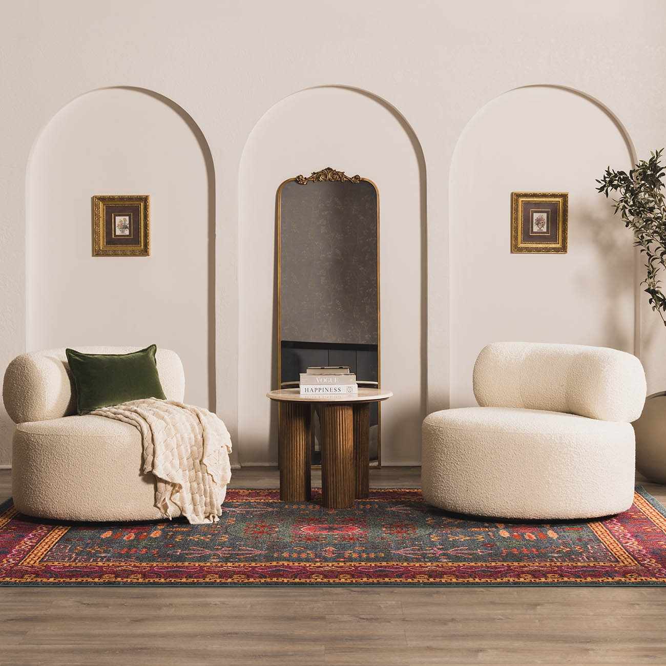 Cleveland Colorful Traditional Area Rug - Teal Aqua Navy - Boutique Rugs