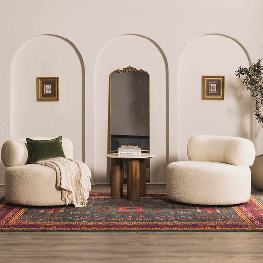 Cleveland Colorful Traditional Area Rug - Teal Aqua Navy - Boutique Rugs