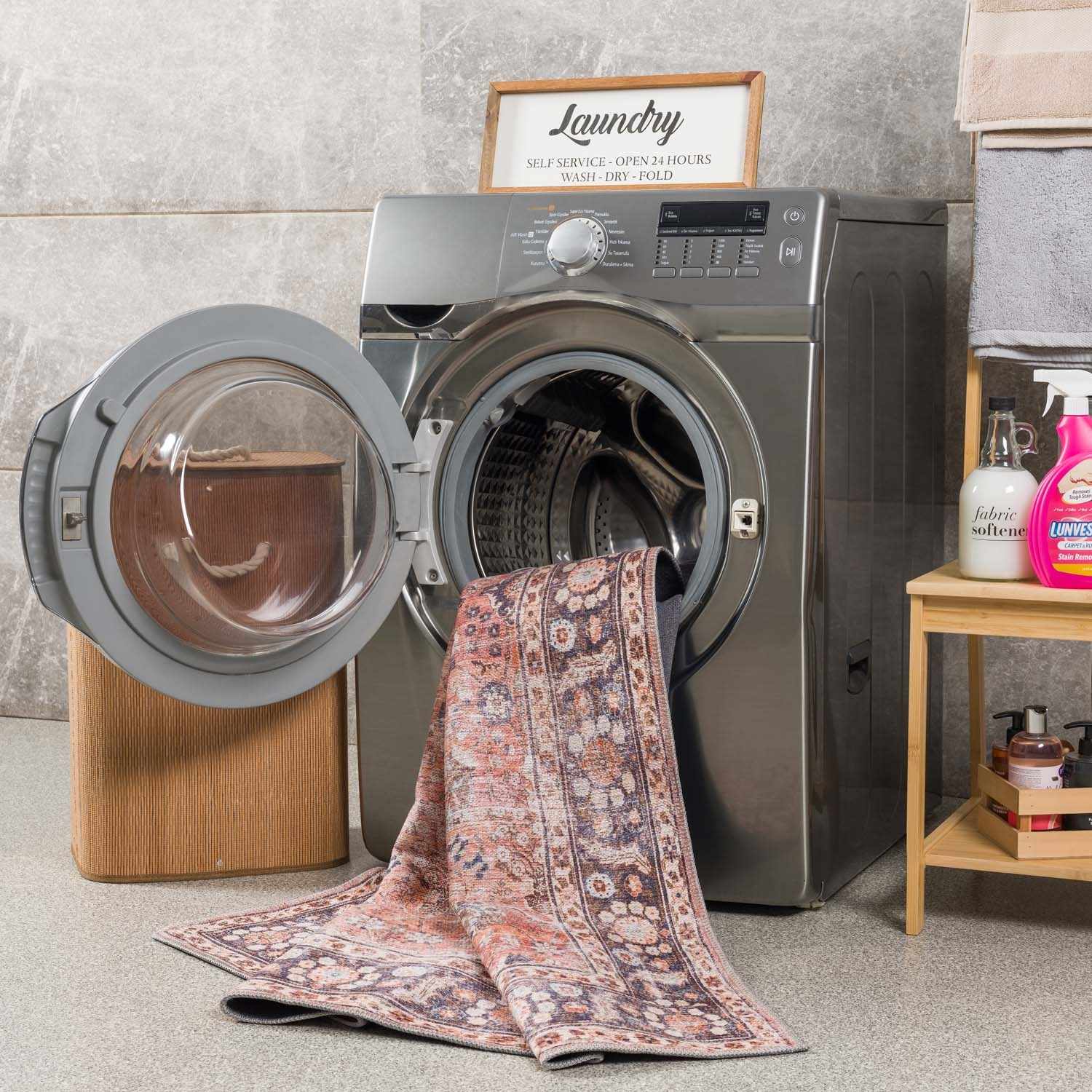 Ganyangan Red Washable Rug - Boutique Rugs