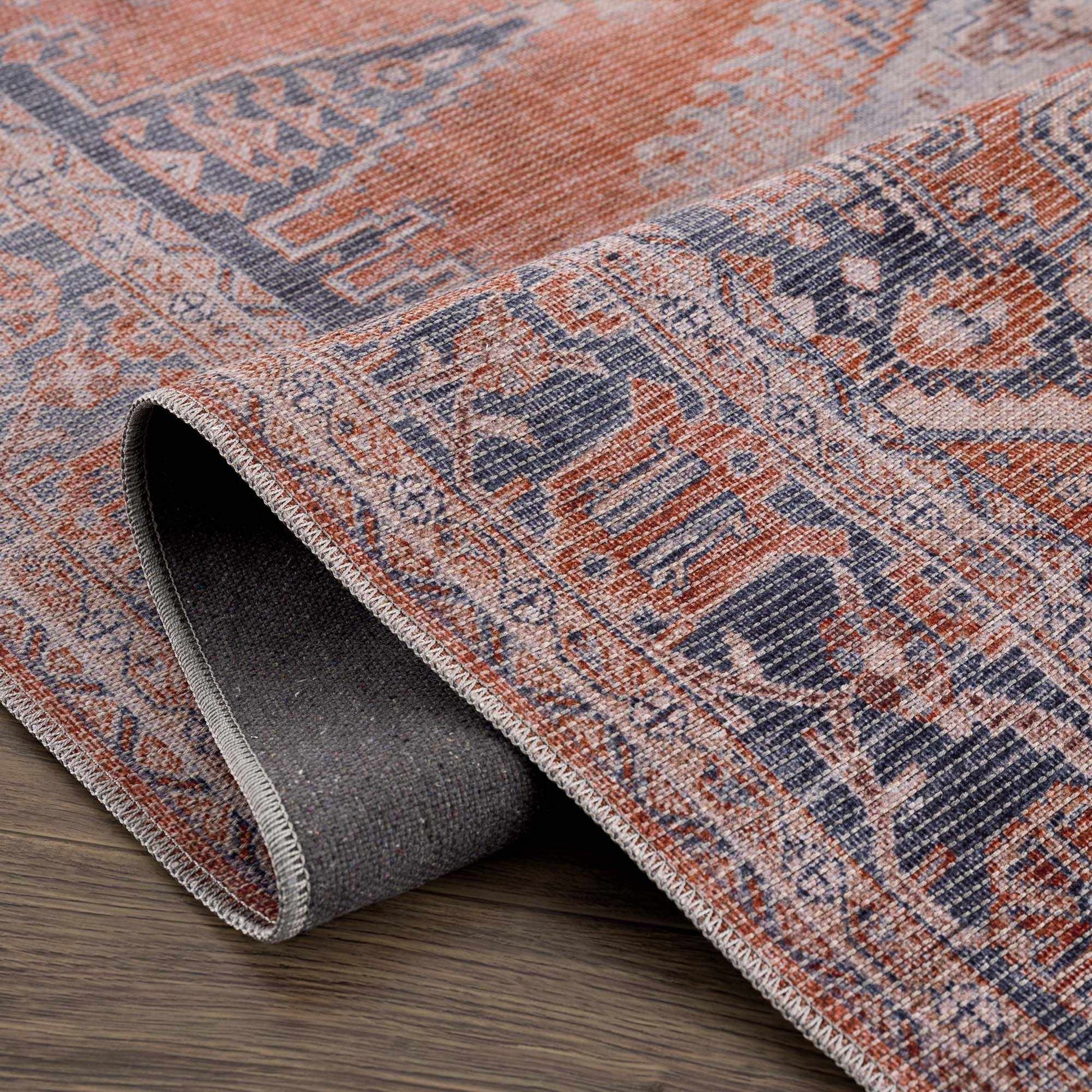 Taber Burnt Orange Washable Rug - Boutique Rugs