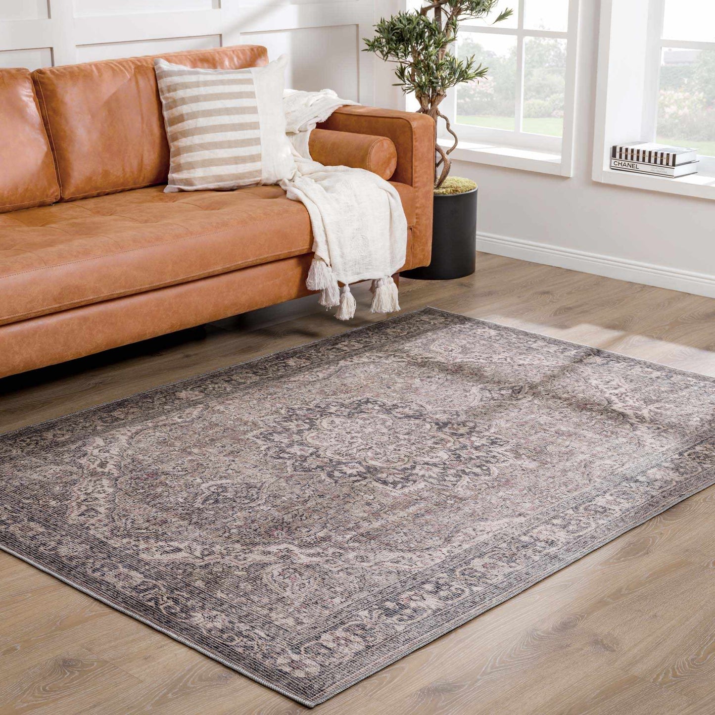 Dusty Sage Washable Persian Rug - Boutique Rugs