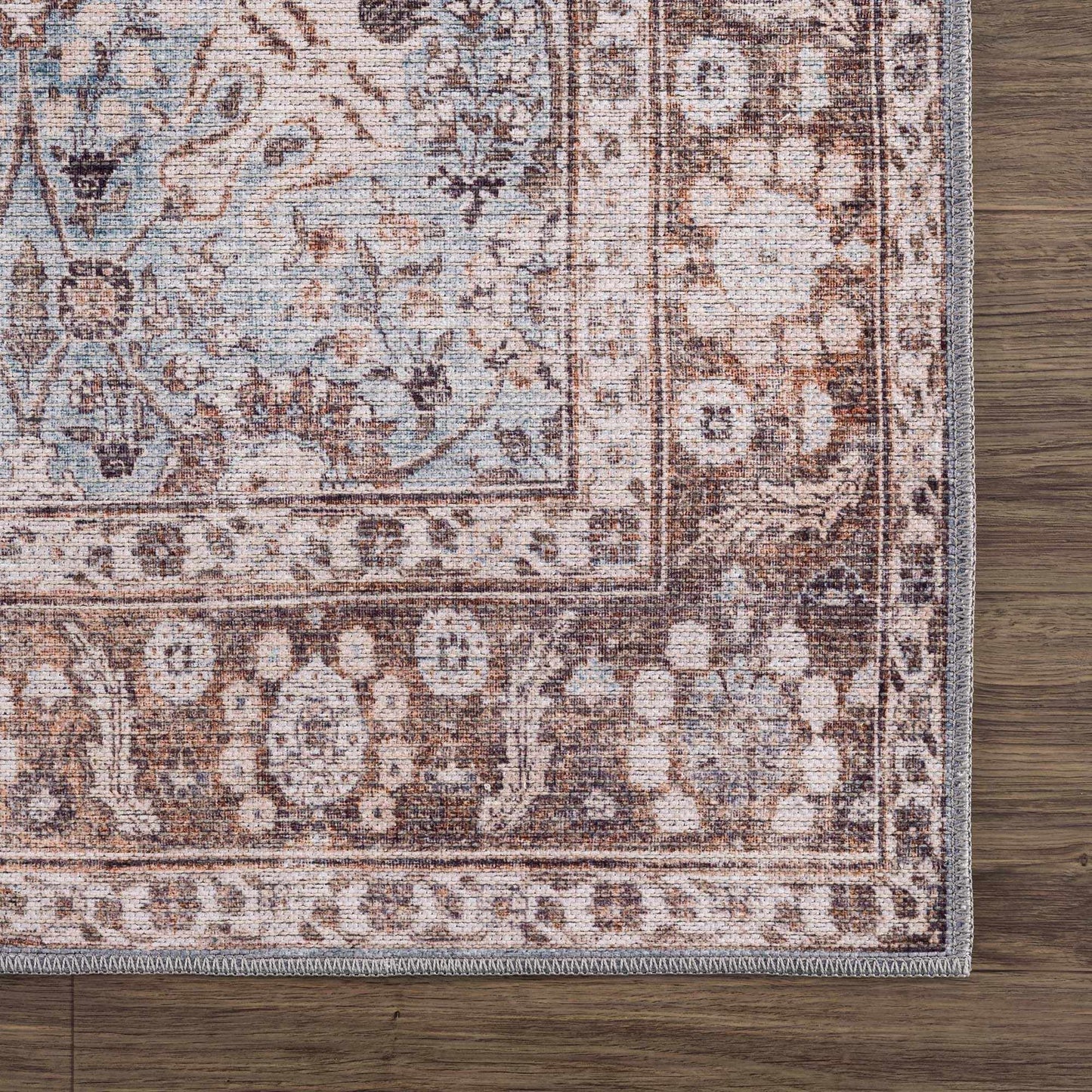 Dauis Blue Persian Style Washable Rug - Boutique Rugs