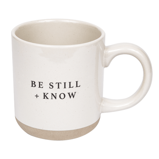 Taza de café de cerámica de 14 oz Be Still and Know 