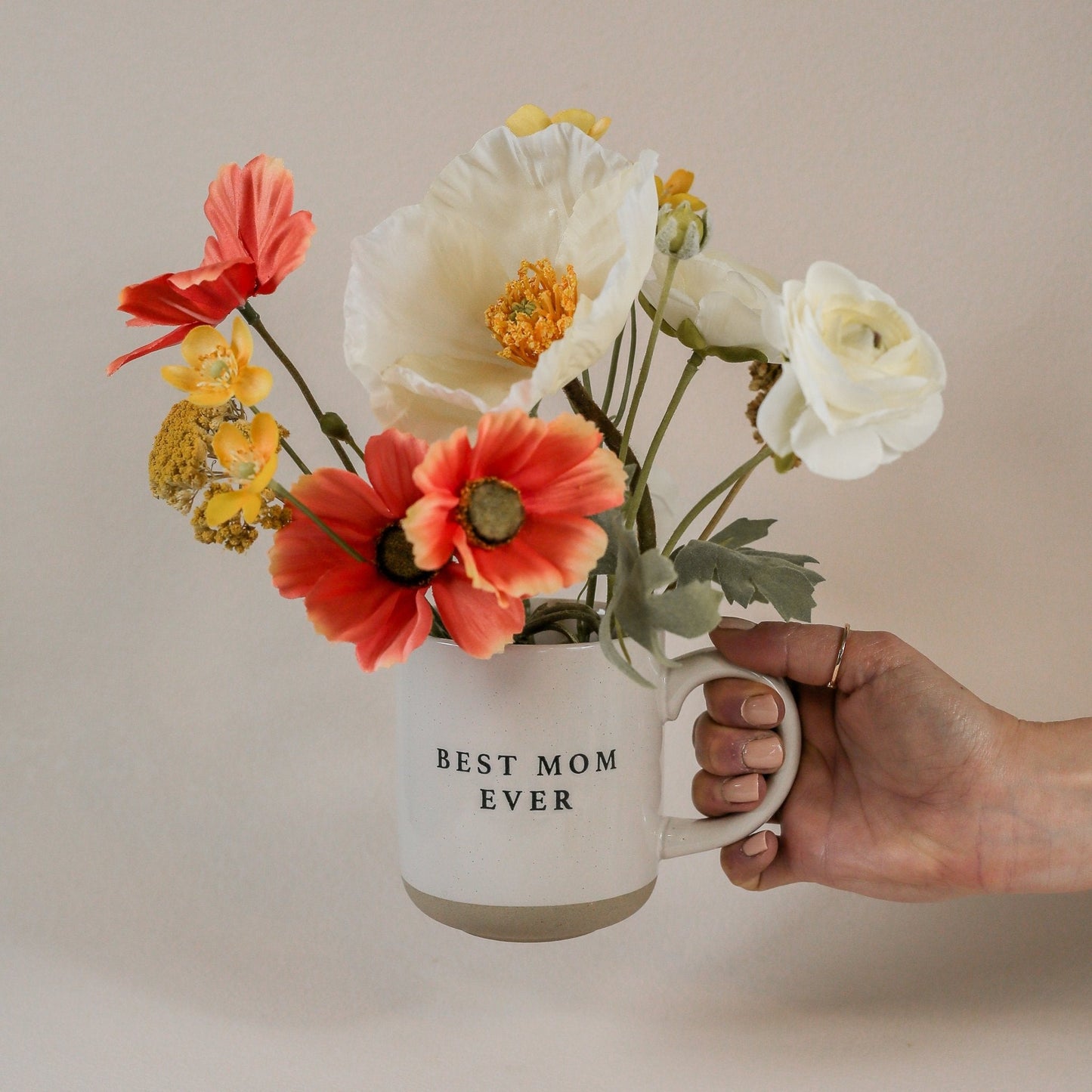 Taza de café de cerámica de 14 oz con la mejor mamá del mundo 