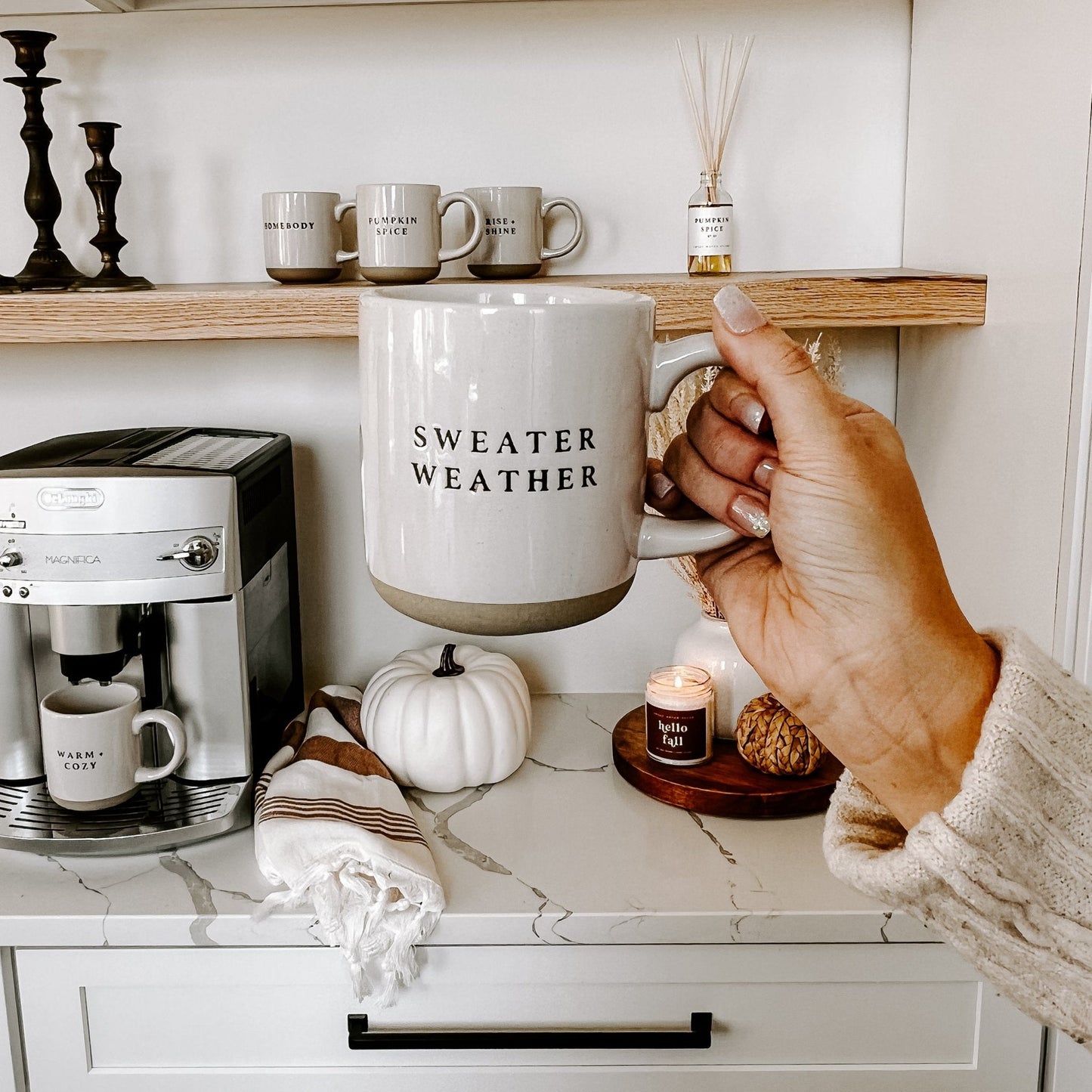 Tasse à café en grès pour temps de pull