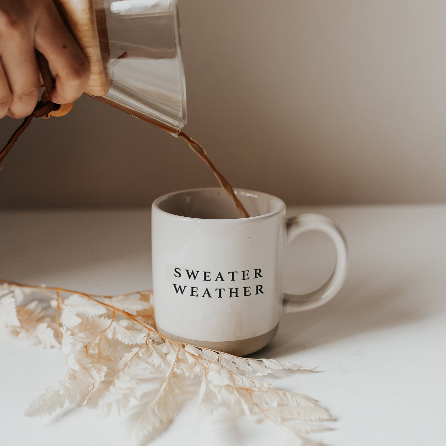 Tasse à café en grès pour temps de pull