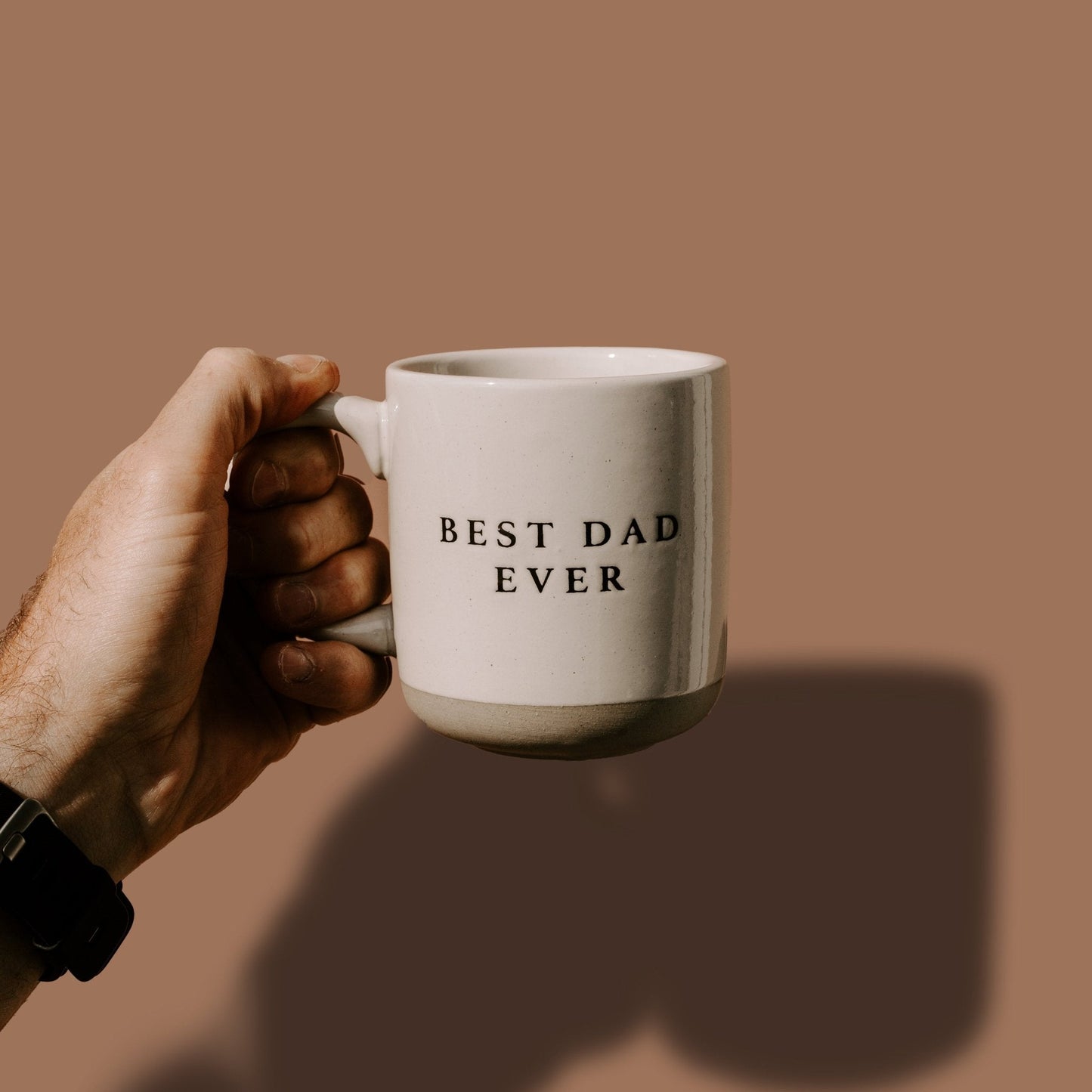 Taza de café de cerámica de 14 oz con el mejor papá del mundo 