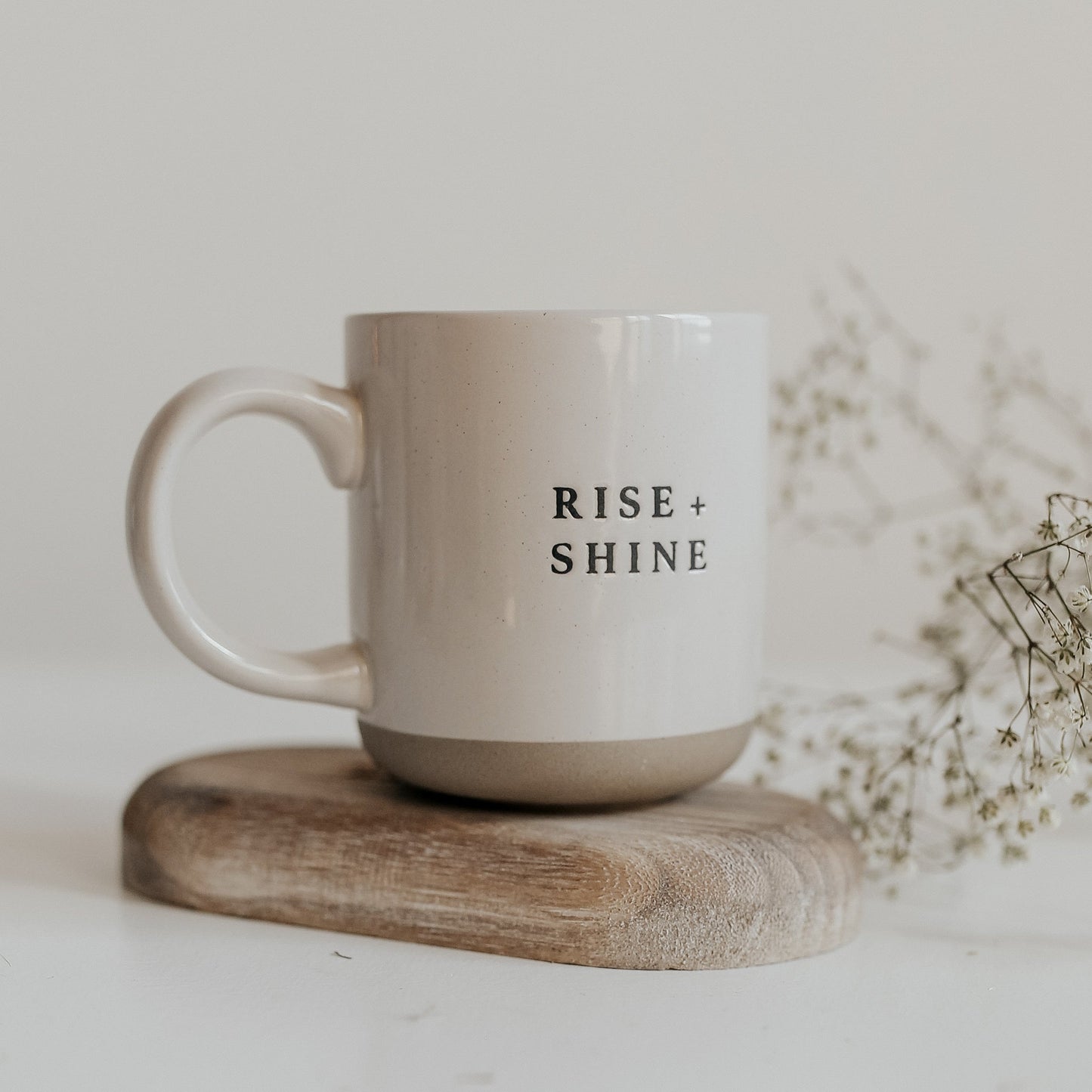 Taza de café de cerámica Rise and Shine de 14 oz 