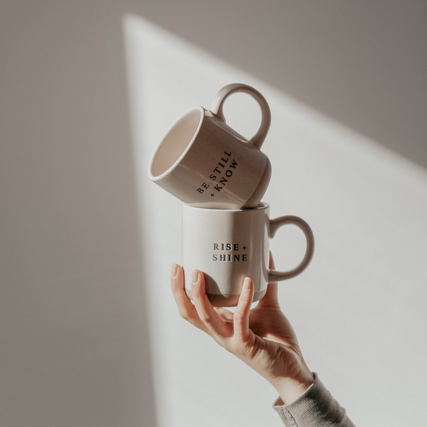 Taza de café de cerámica Rise and Shine de 14 oz 