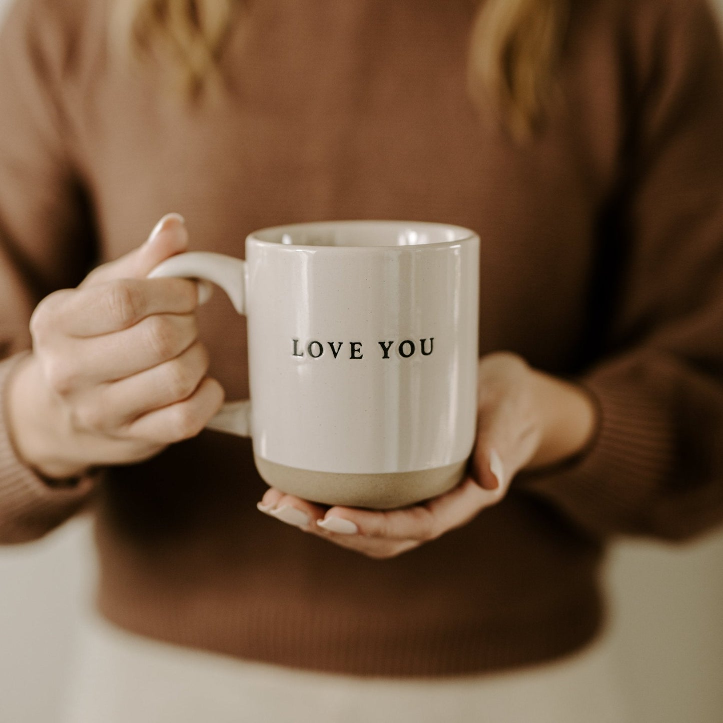 Taza de café de cerámica Love You de 14 oz 