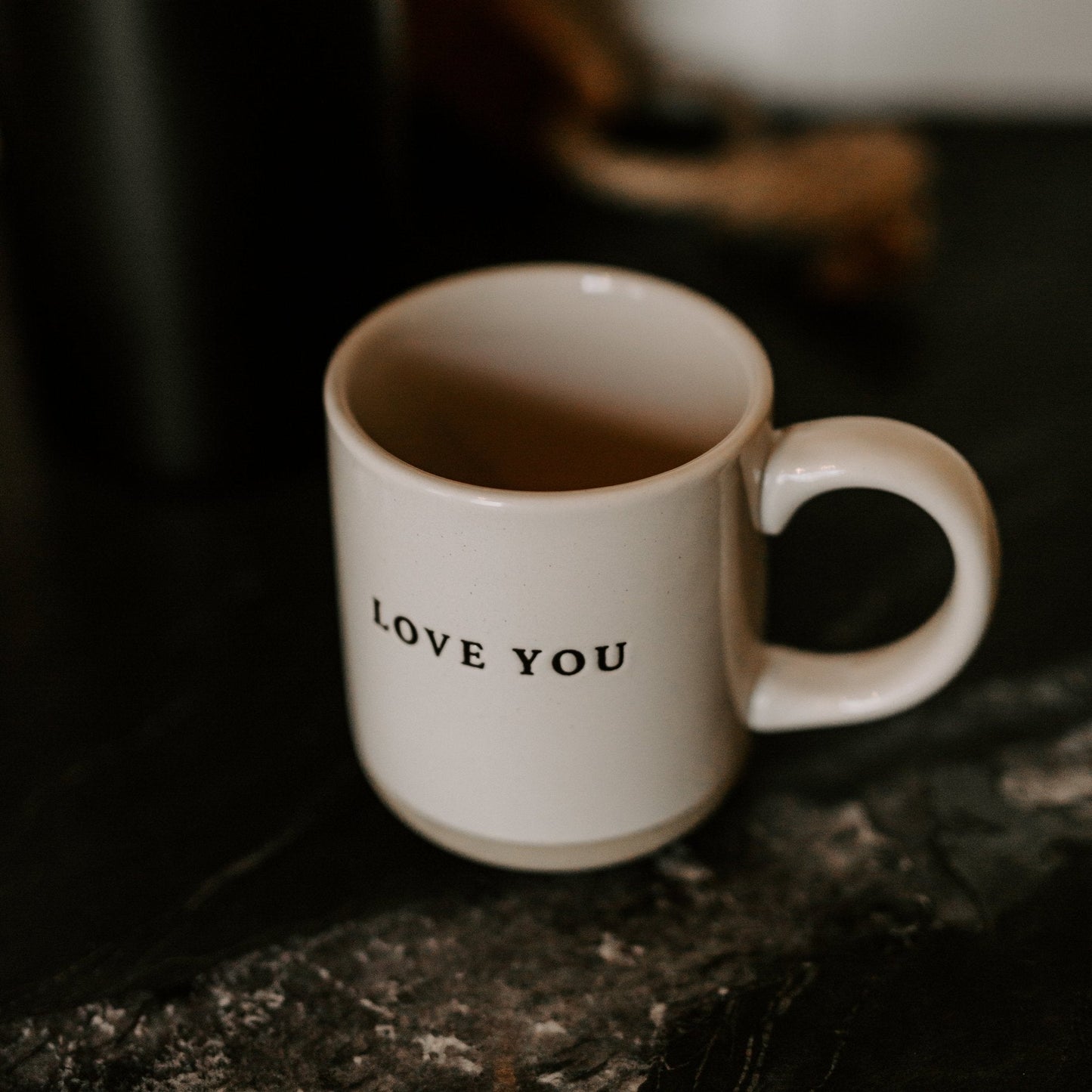 Taza de café de cerámica Love You de 14 oz 