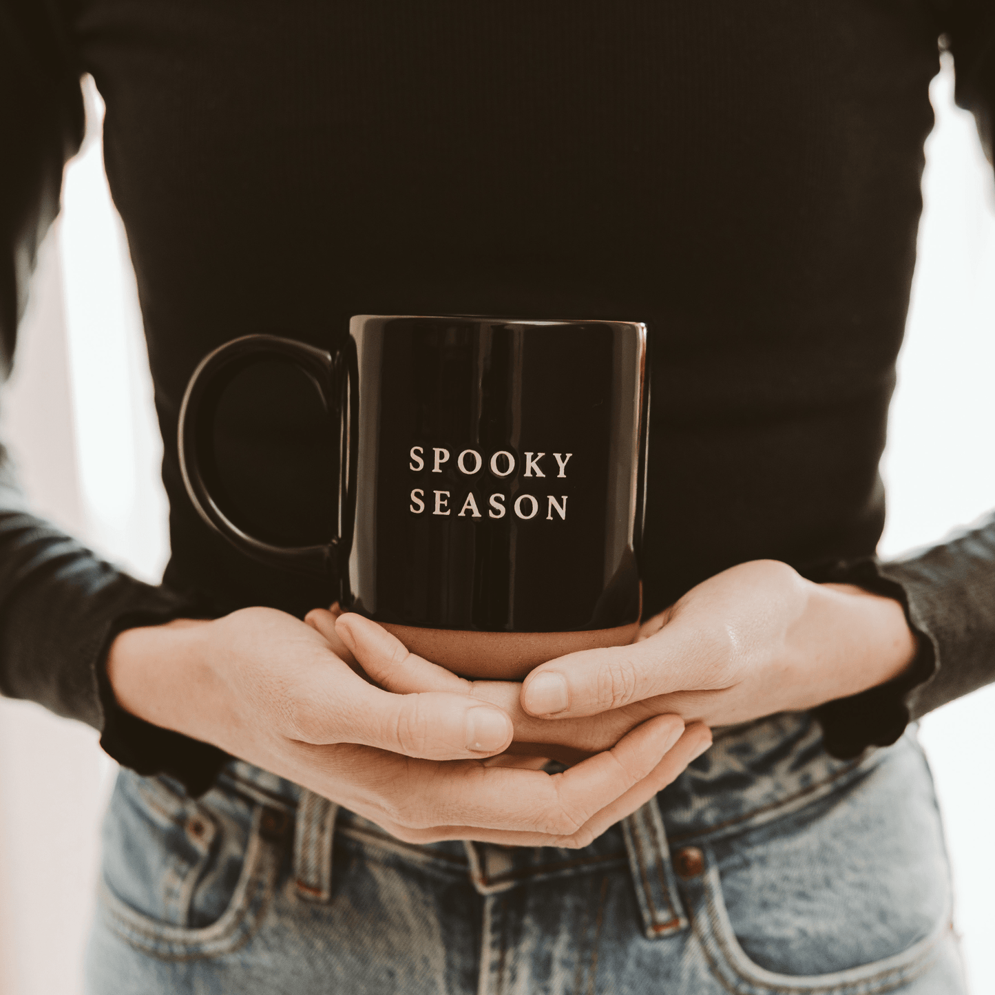 Spooky Season 14oz. Black Stoneware Coffee Mug