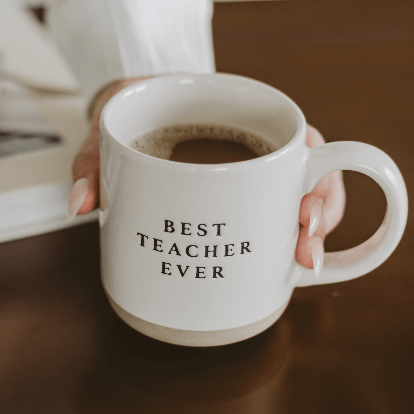 Best Teacher Ever 14oz. Stoneware Coffee Mug - Sweet Water Decor