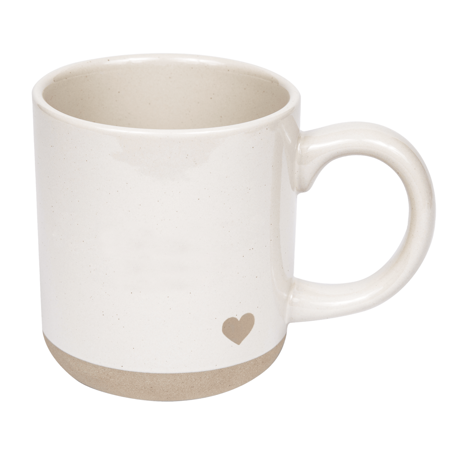 Taza de café de cerámica con forma de corazón de 14 oz