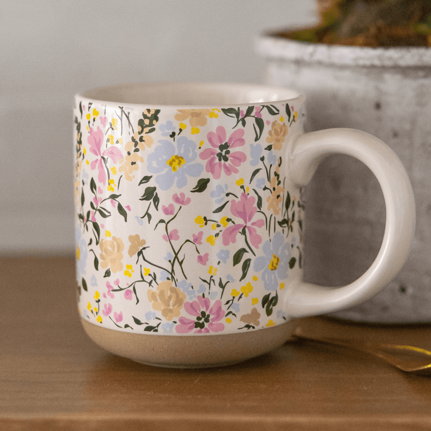 Floral 14oz. Stoneware Coffee Mug - Sweet Water Decor