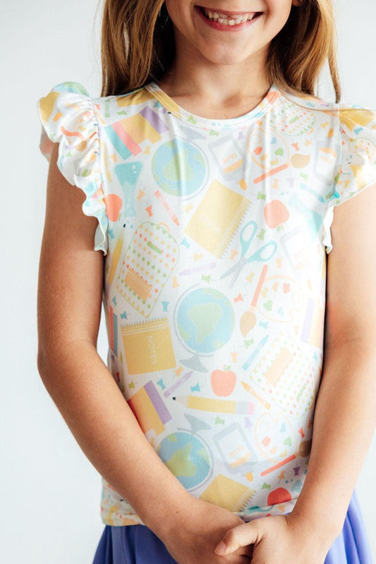 Campus Cutie Ruffle Top - Back to School - Mila & Rose ®