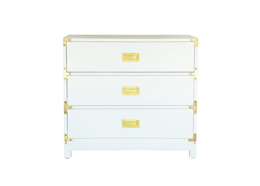 Carlyle White Campaign Dresser - Ave Home