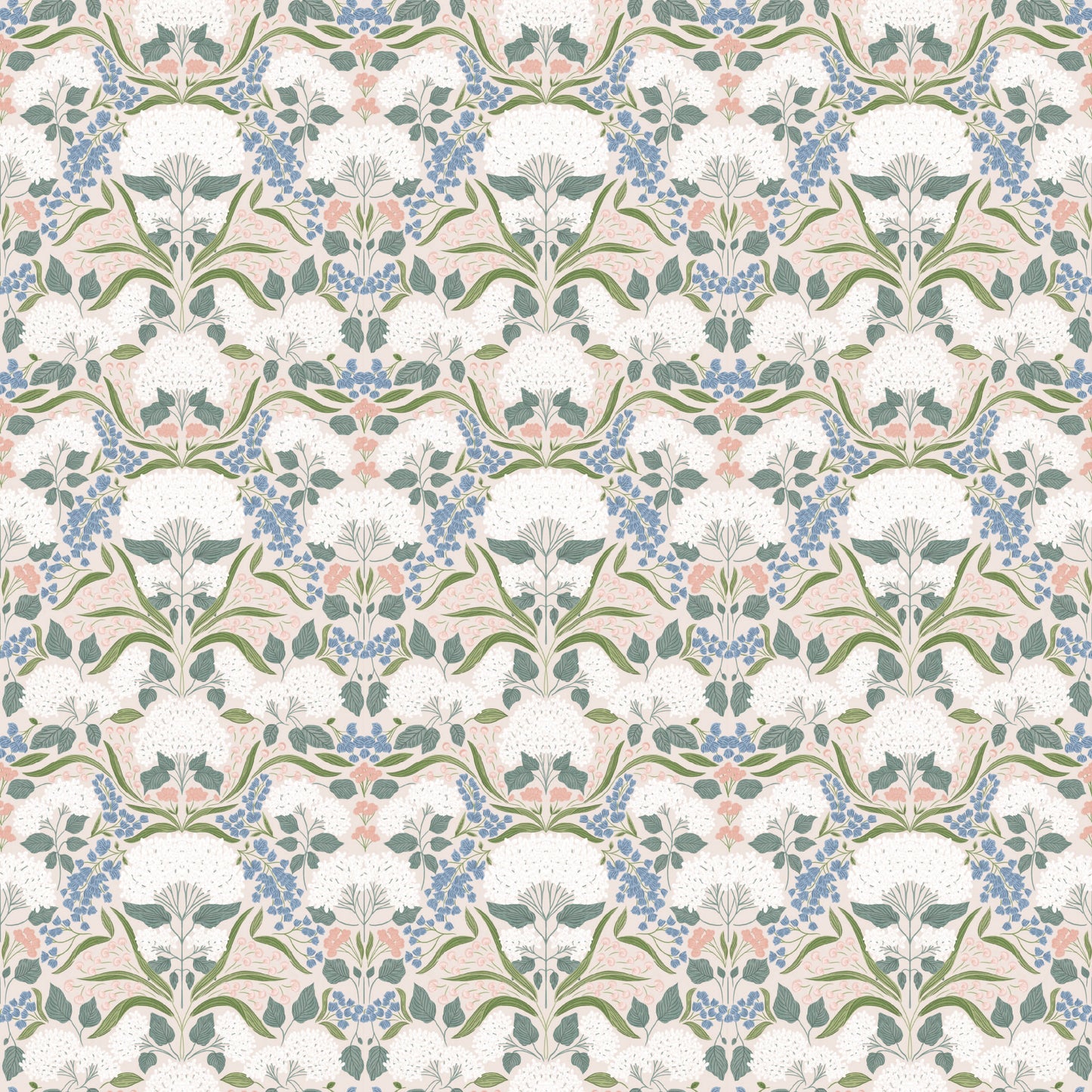 Catherine Floral Wallpaper by Ashton Elizabeth - Sample 1 foot by 1 foot / Cream - Loomwell Home Goods