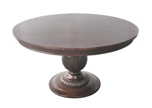 Wood Pedestal Table - Walnut - 55"