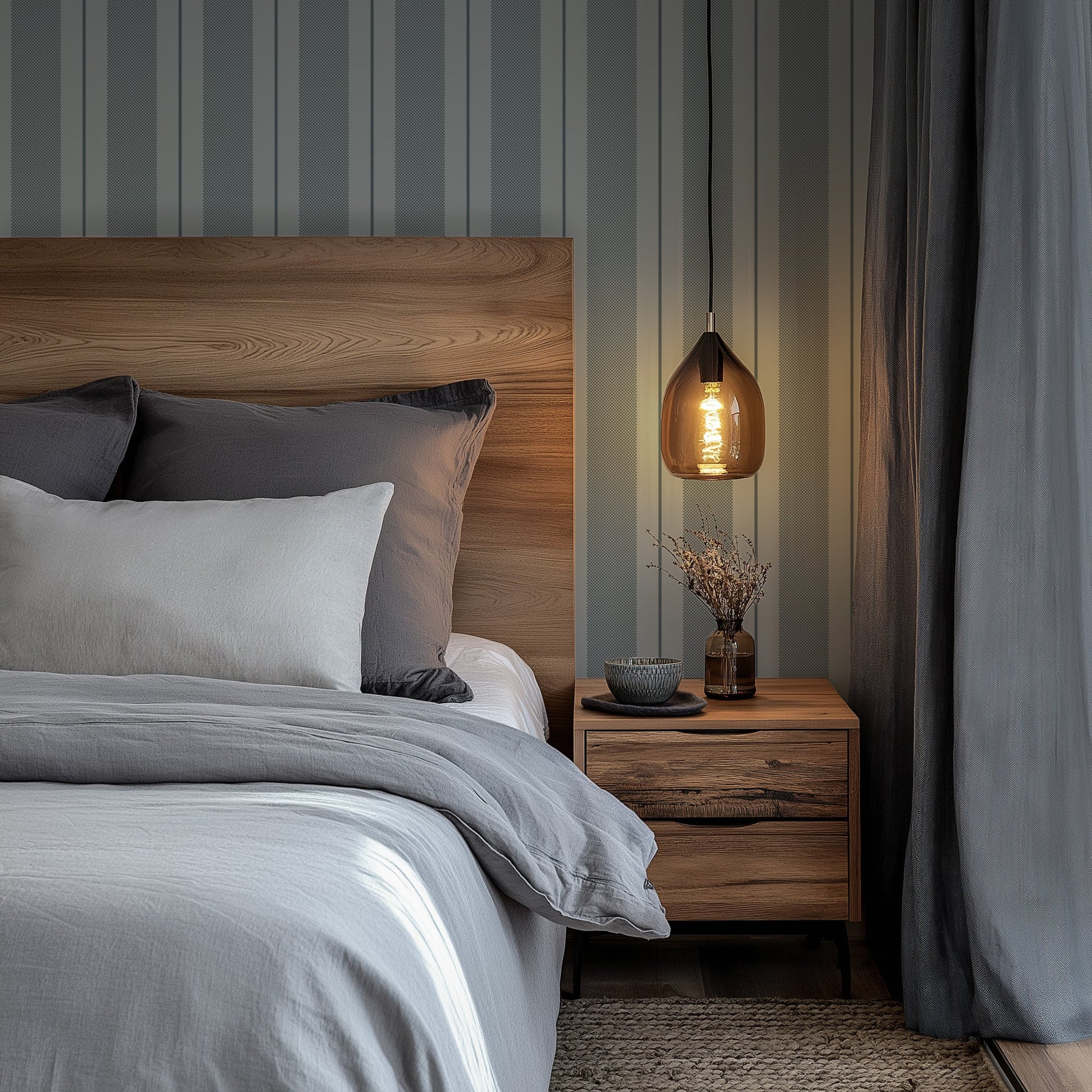 Remington Bold Stripe Wallpaper by Hufton Studio - Loomwell Home Goods