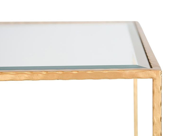 Chloe Gold and Glass End Table - Ave Home