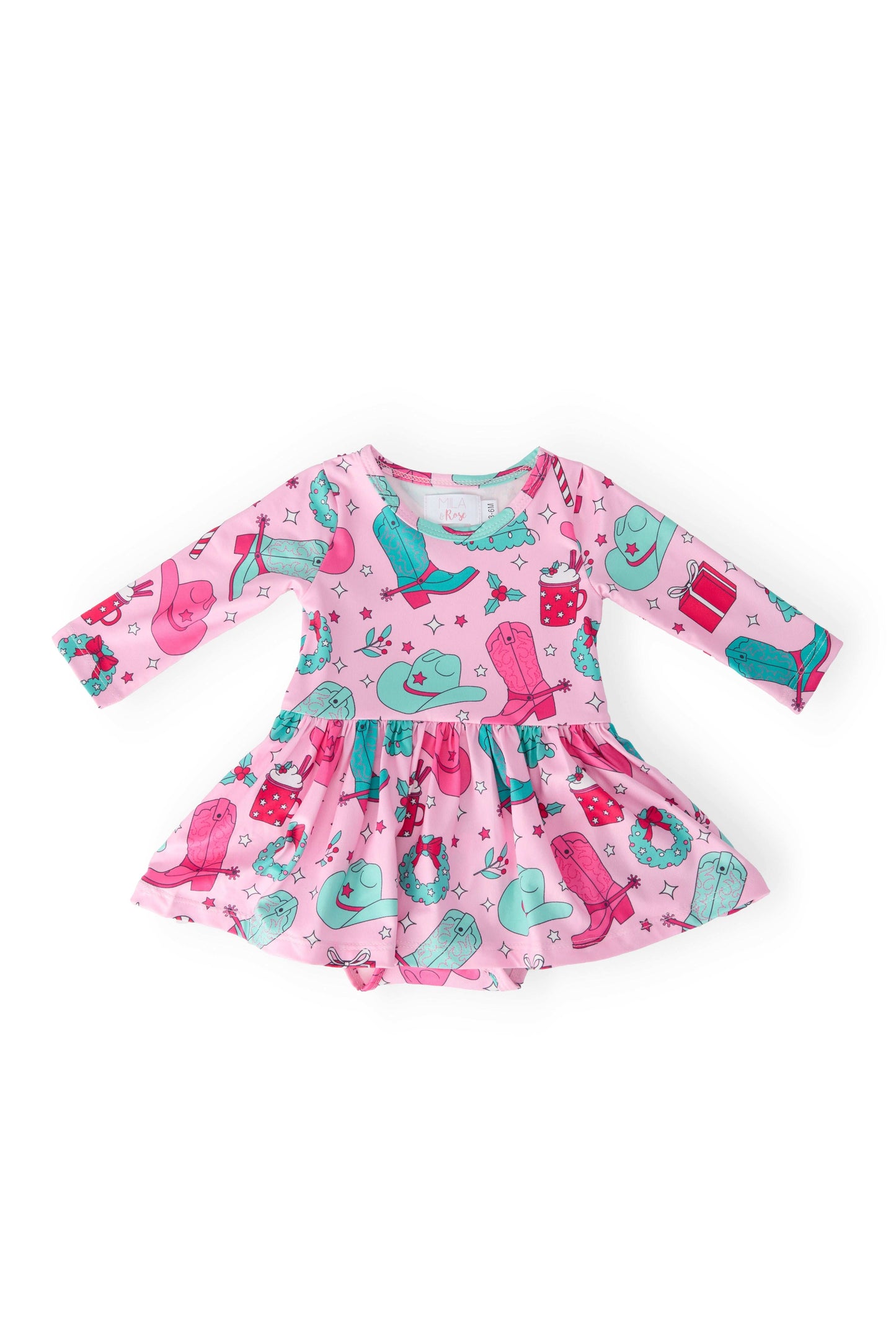Christmas Cowgirl L/S Twirl Bodysuit - Mila & Rose ®