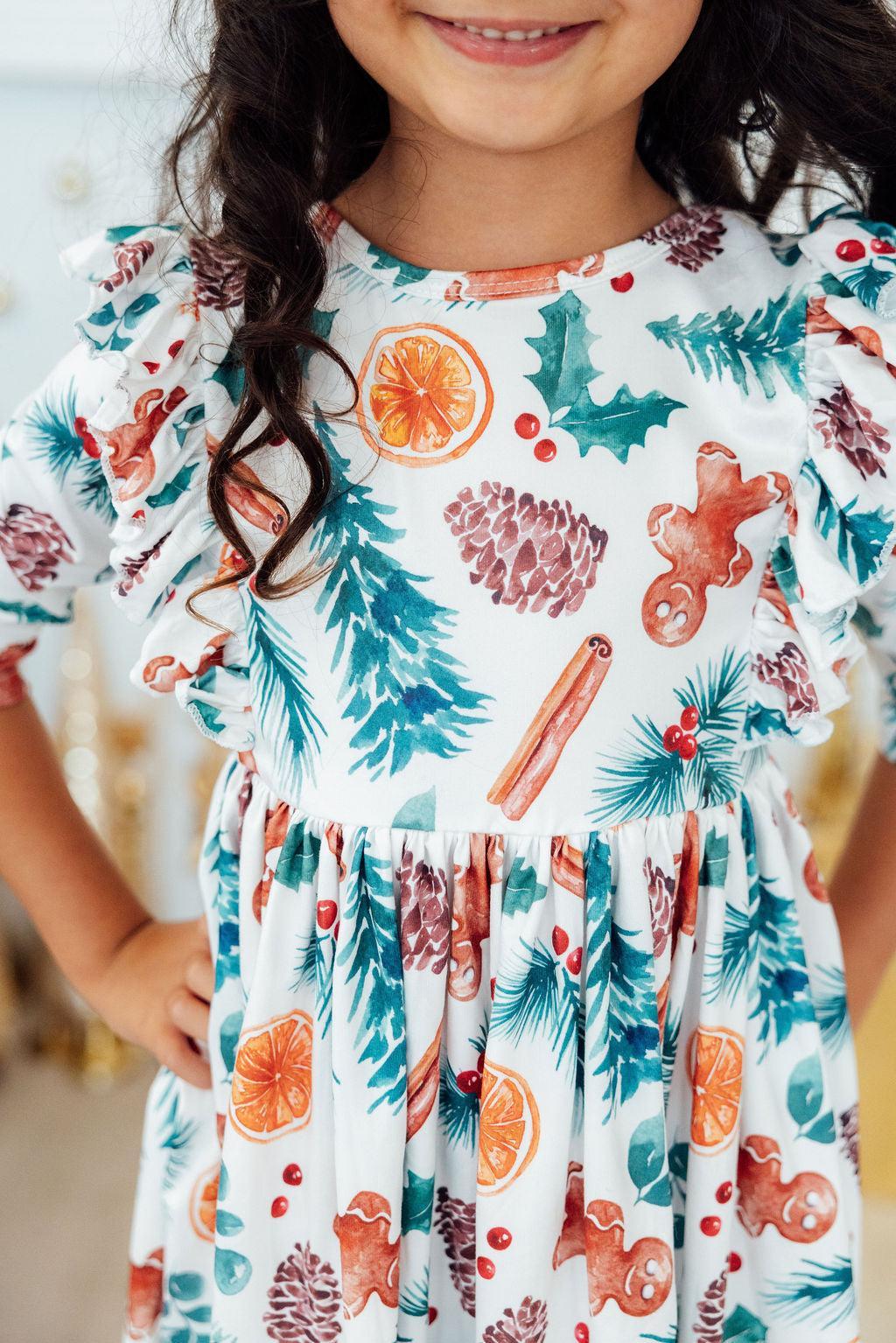 Classic Christmas Ruffle Twirl Dress - Mila & Rose ®