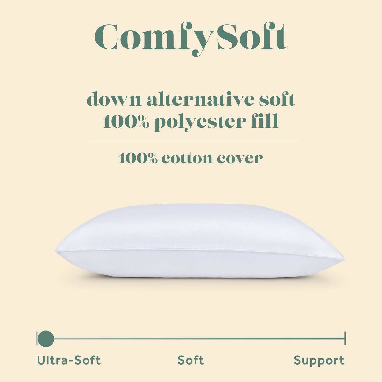 ComfySoft Down Alternative Pillow, Ultra soft